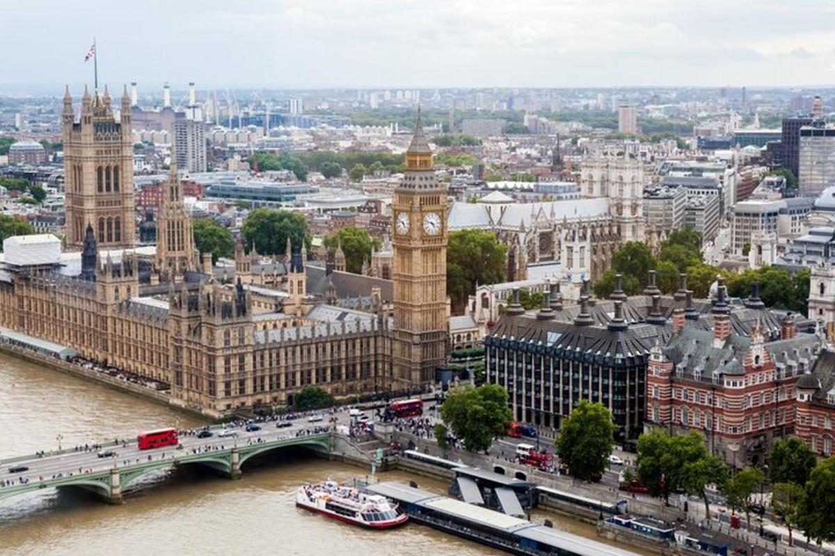 a view of the big ben clock tower in london