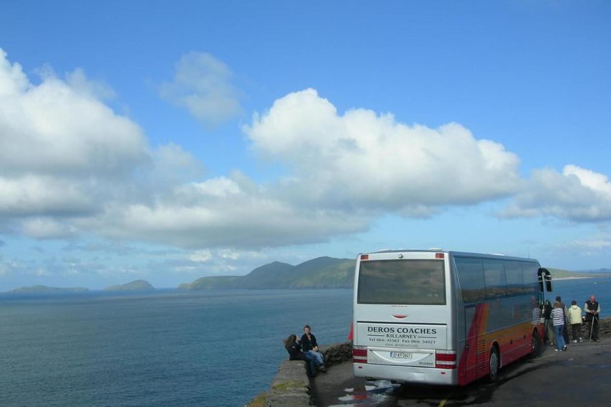 buss, mis on pargitud tee äärde veekogu lähedale