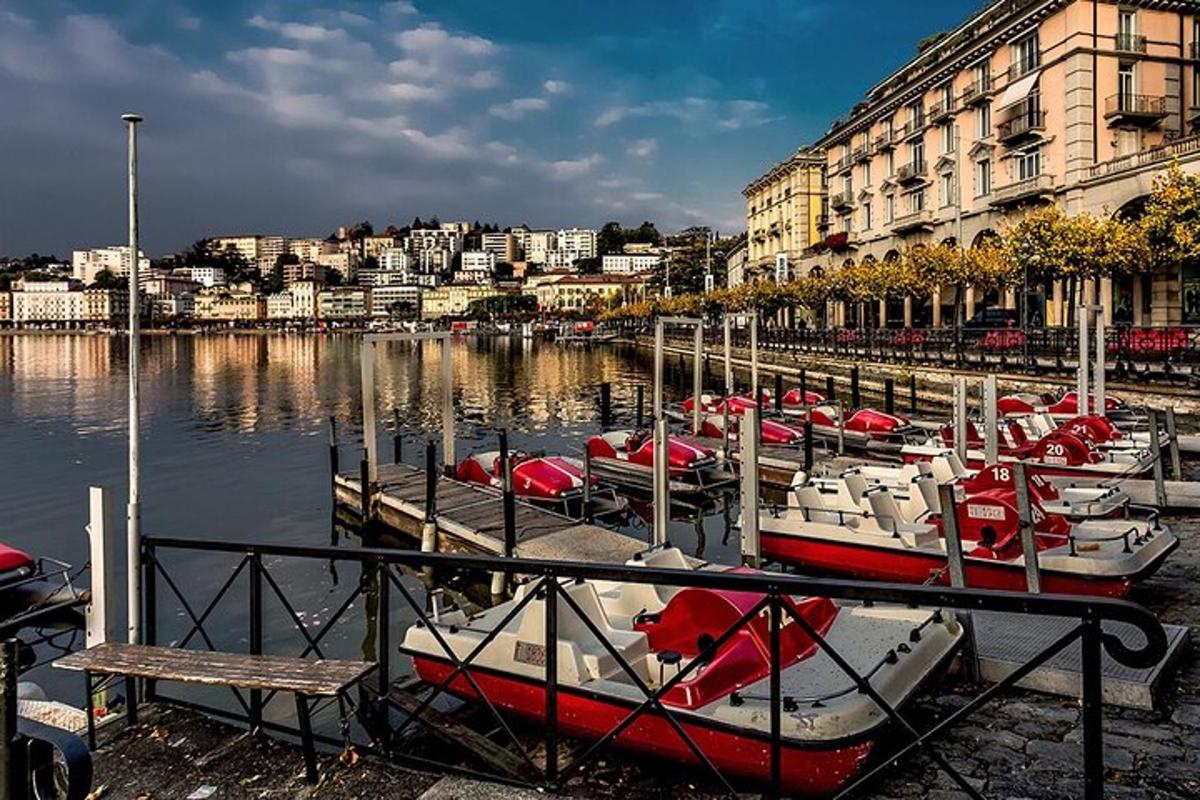 a bunch of boats are docked in a harbor