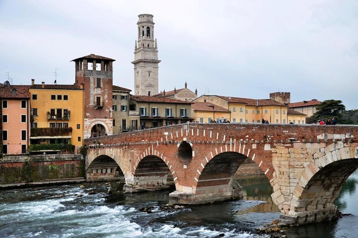 a bridge over a river in a city