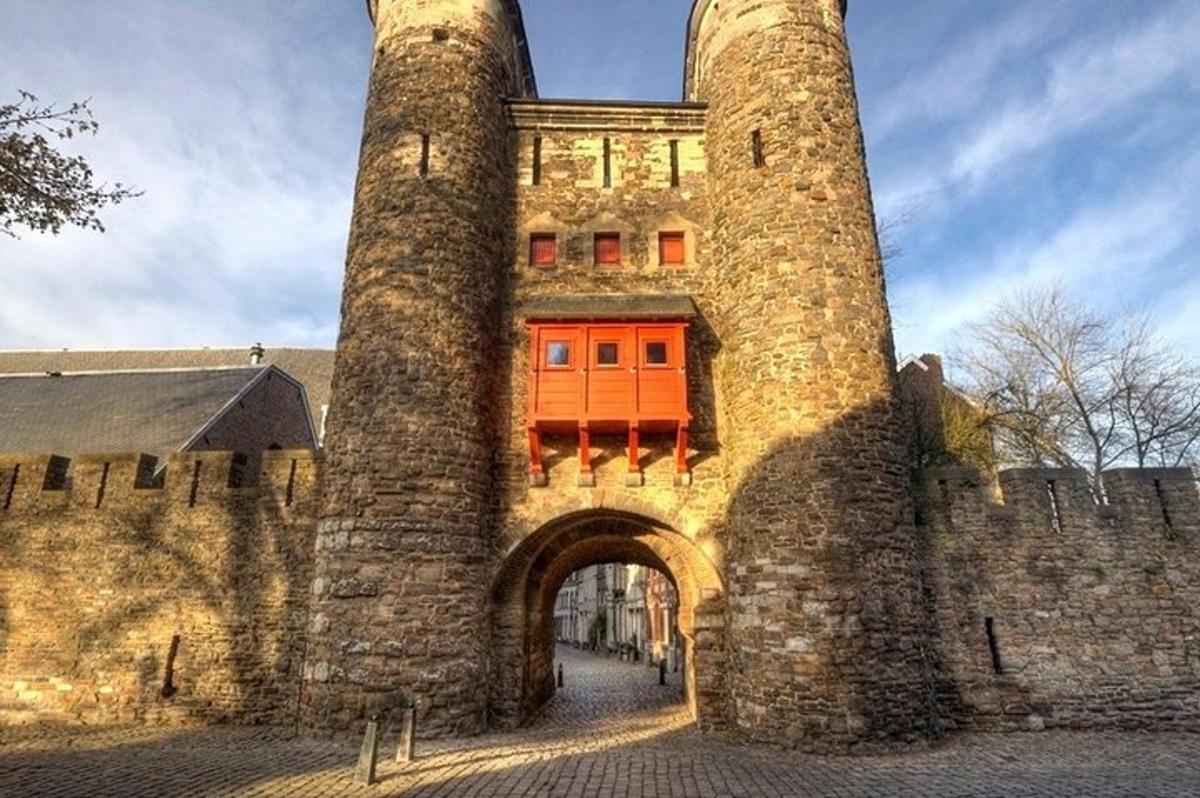 a building with two towers with an archway