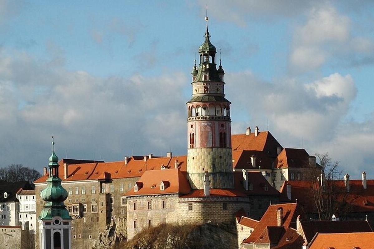 a castle with a clock tower on top of it