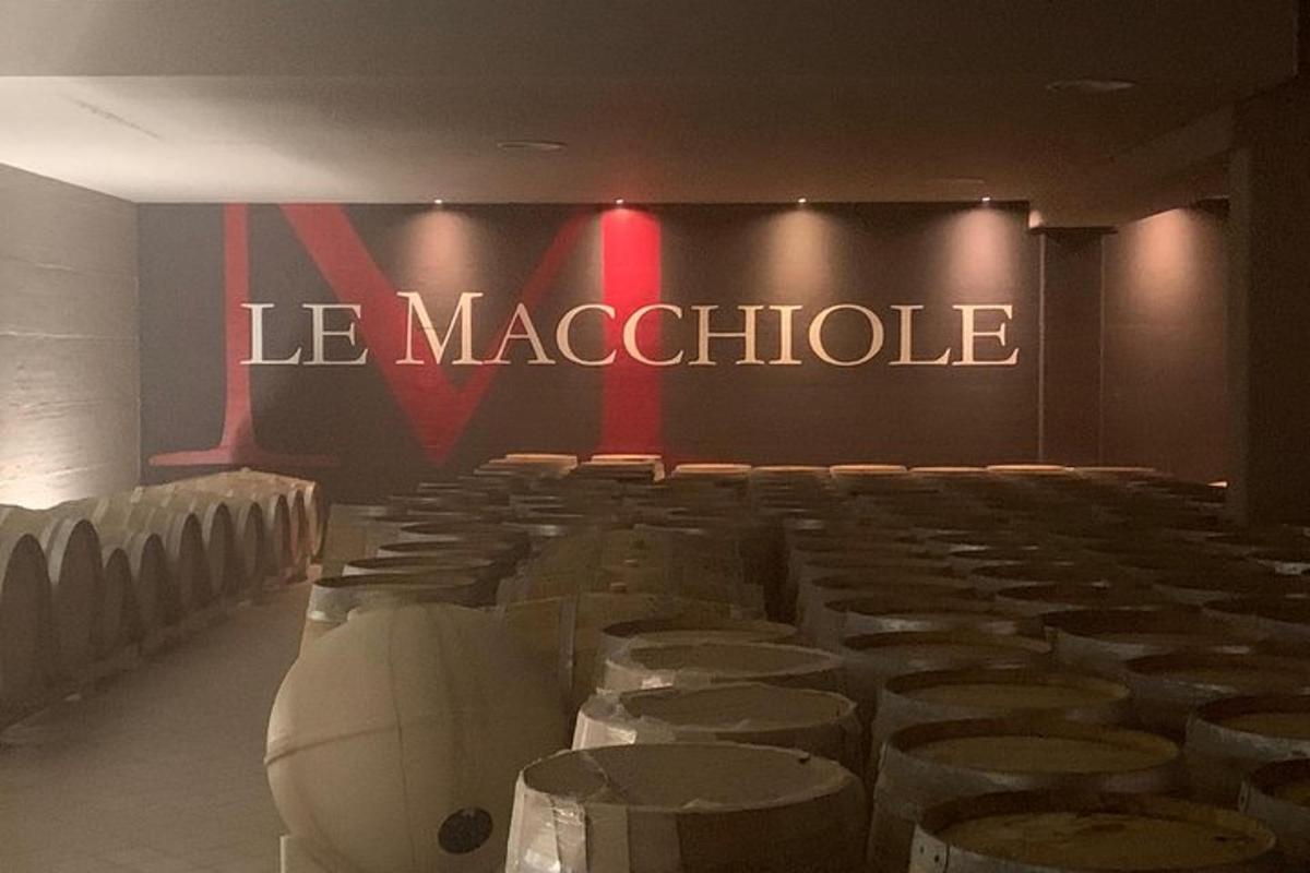 una stanza con un palco con sedie bianche e un cartello
