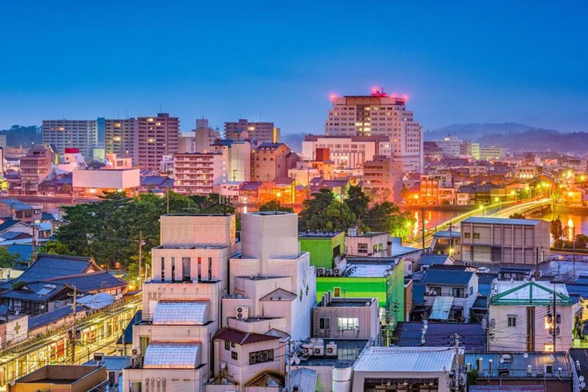 a view of a city at night