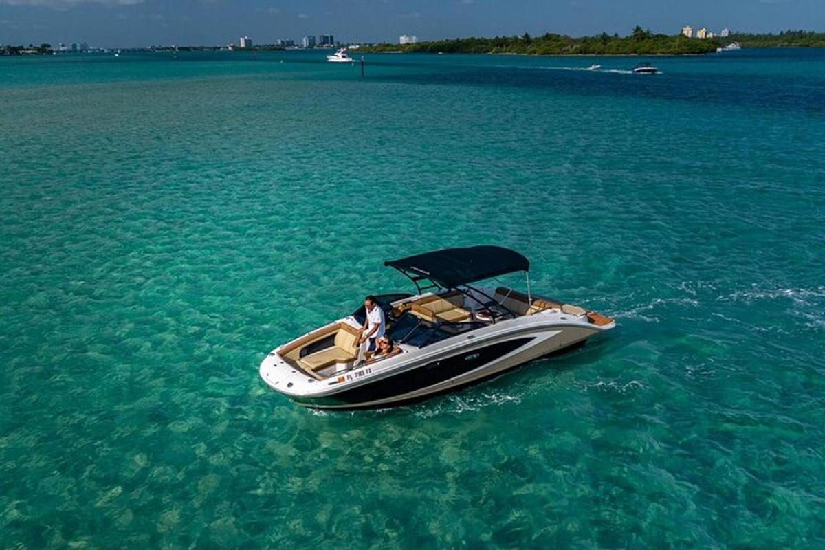 a person in a boat in the water