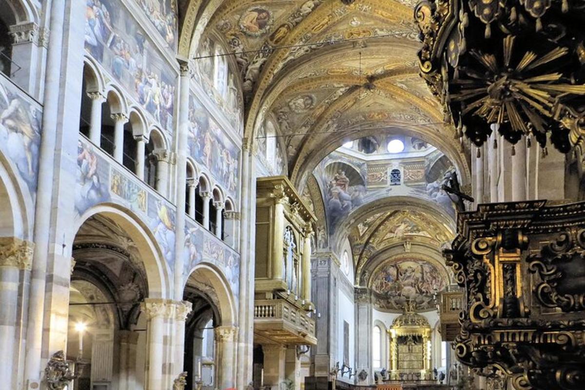 a large room with a church with a ceiling