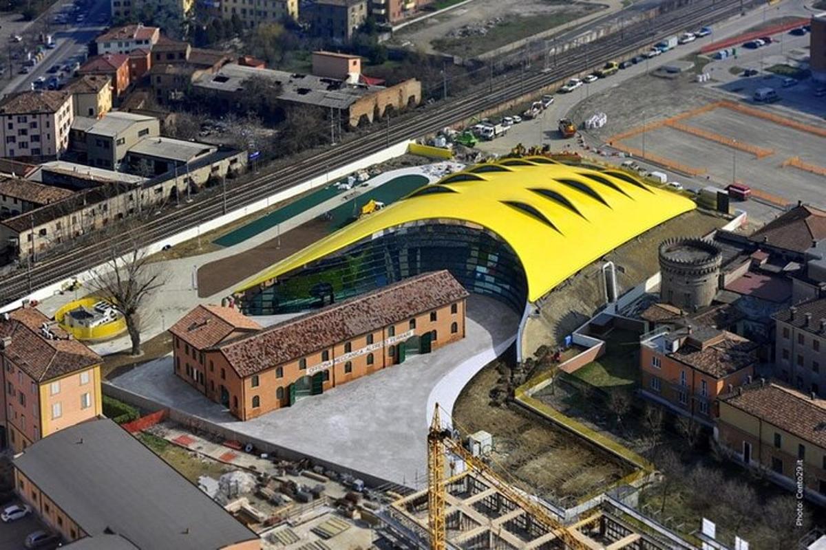 an overhead view of a building under construction