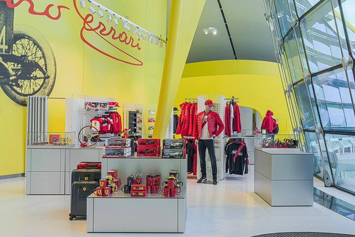 a store with a man standing in the middle of a room