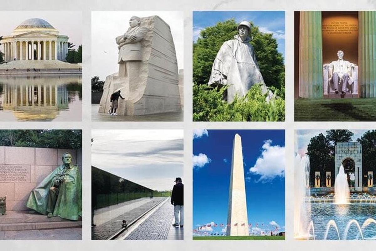 un collage di immagini di monumenti e di un edificio