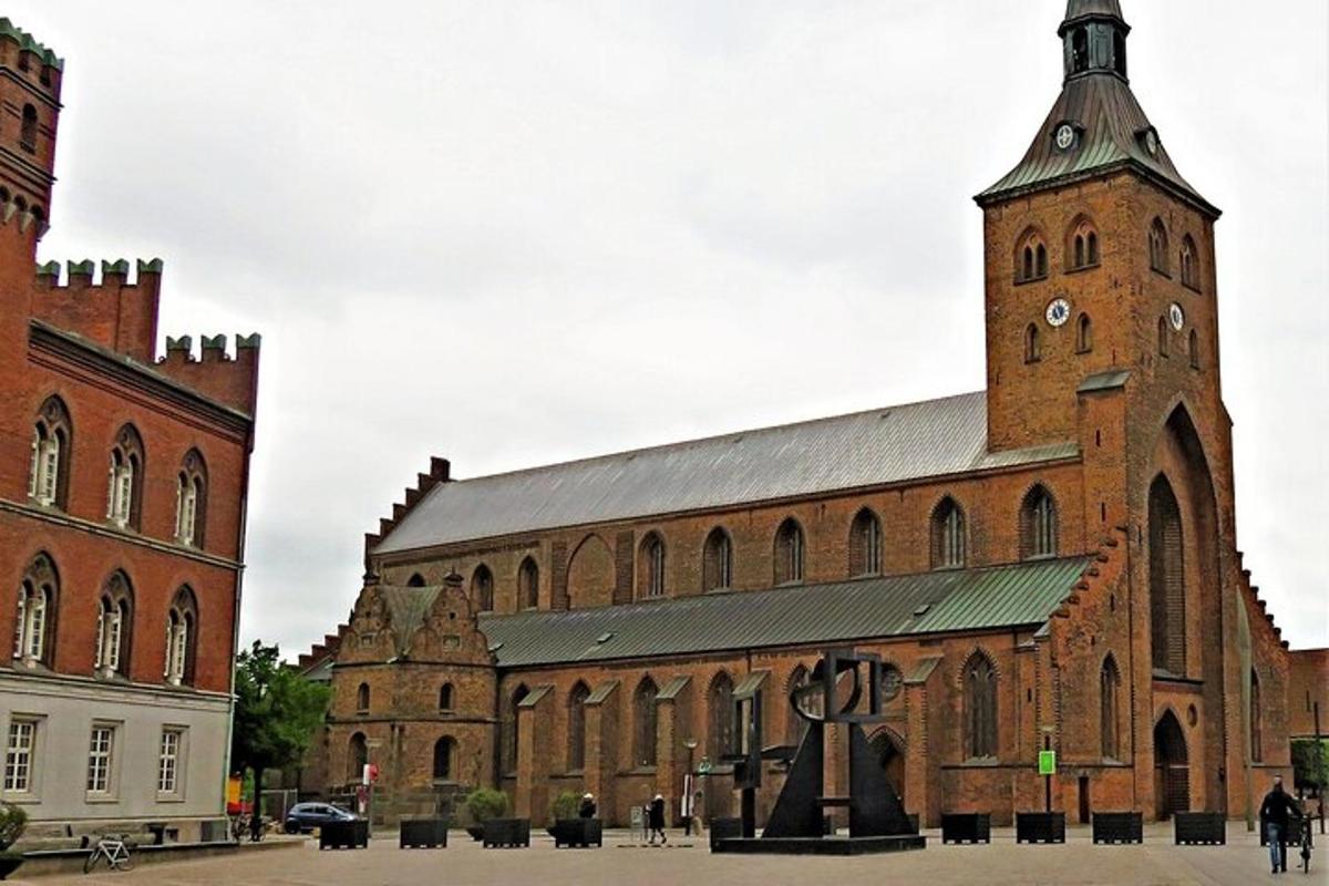 a large brick building with a clock tower
