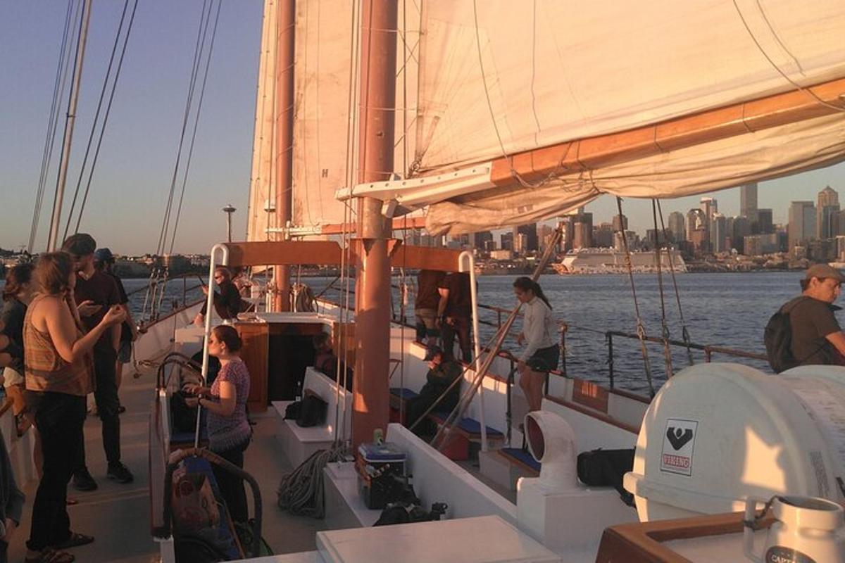 a group of people on a boat in the water