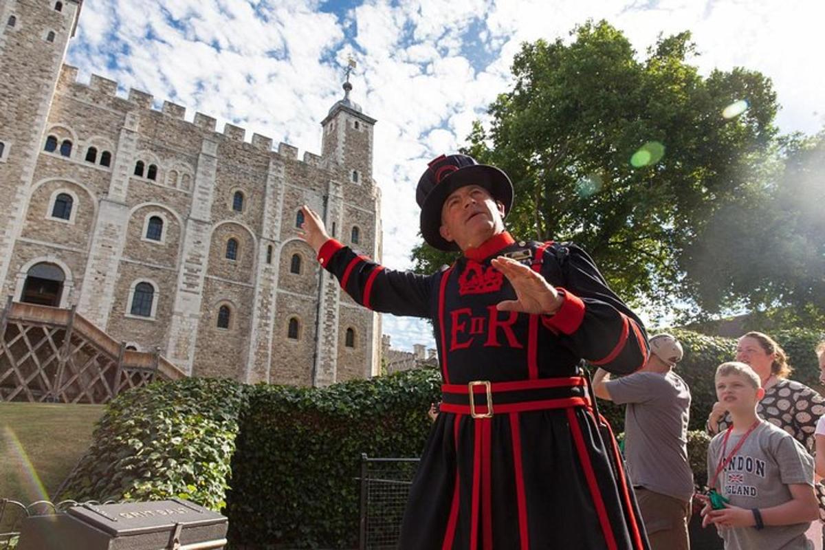 a man dressed up in a costume in front of a castle
