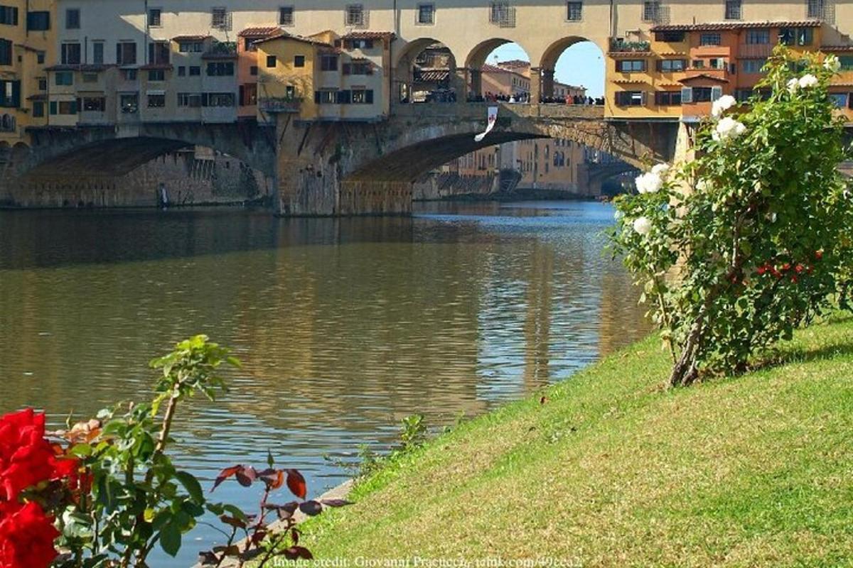un ponte sopra un fiume con edifici sullo sfondo
