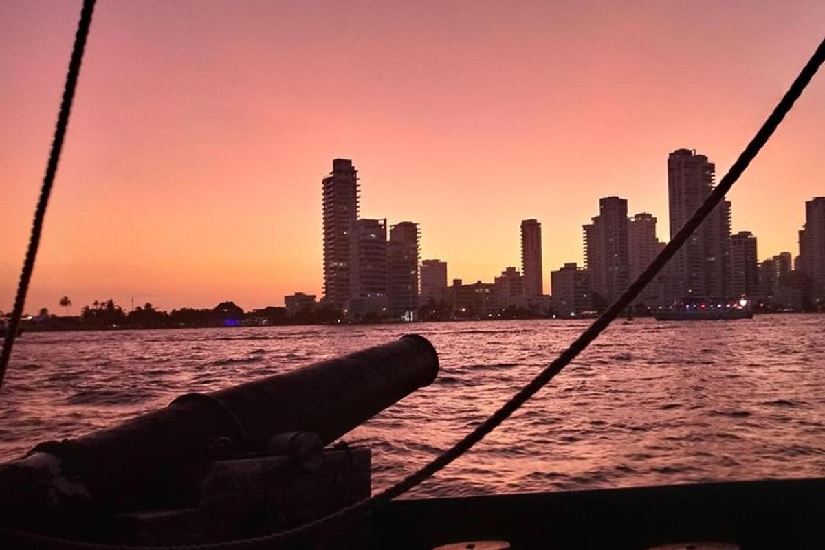 a view of a city from a boat in the water