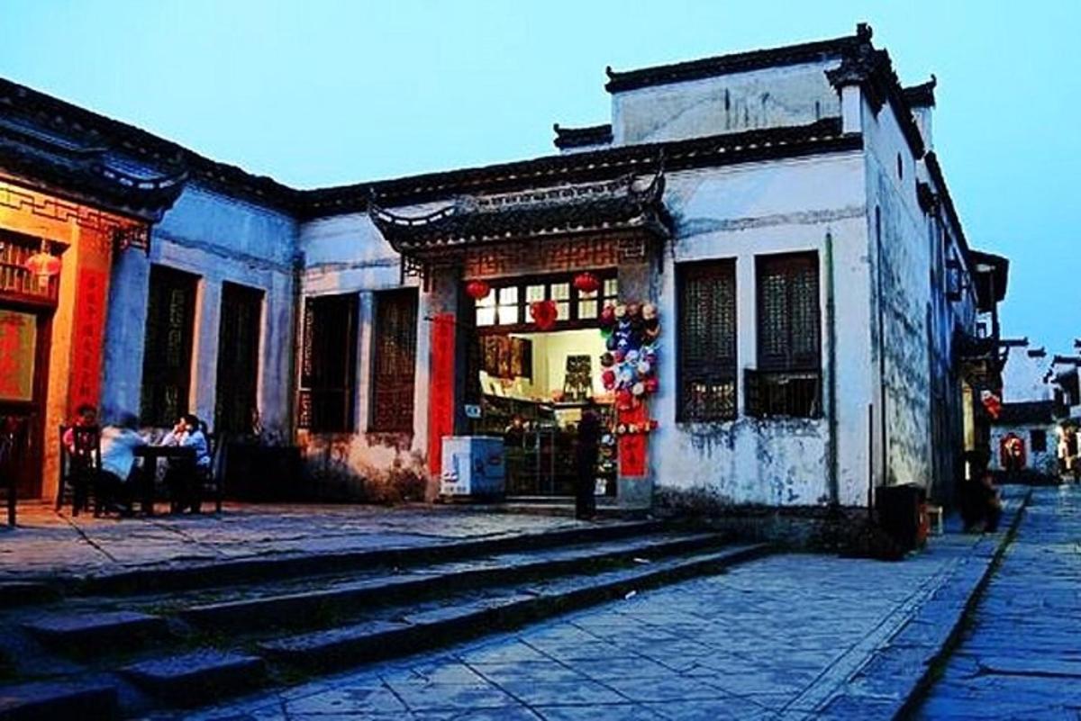 a group of buildings on a city street