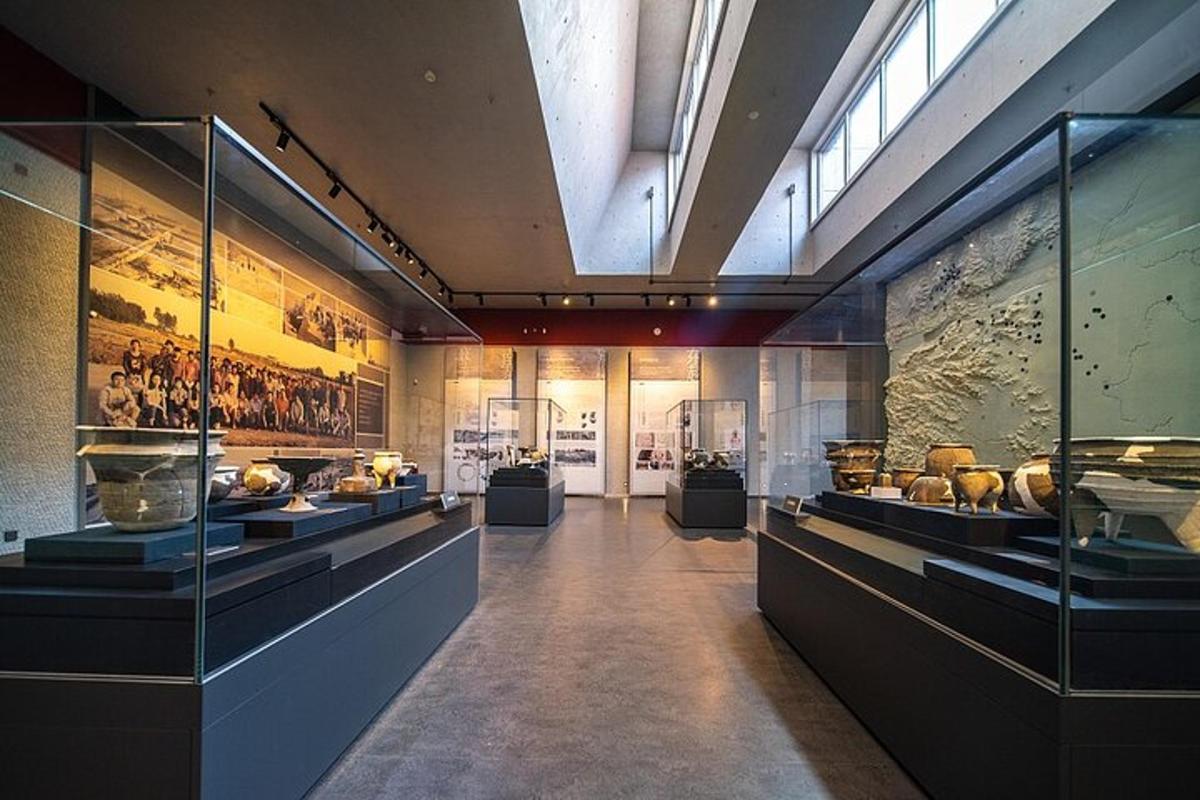 a museum with lots of artifacts on display