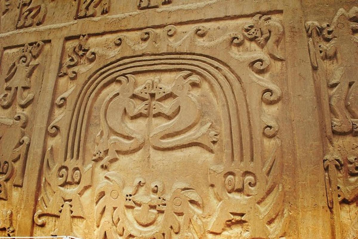 a building with a carving on the side of it