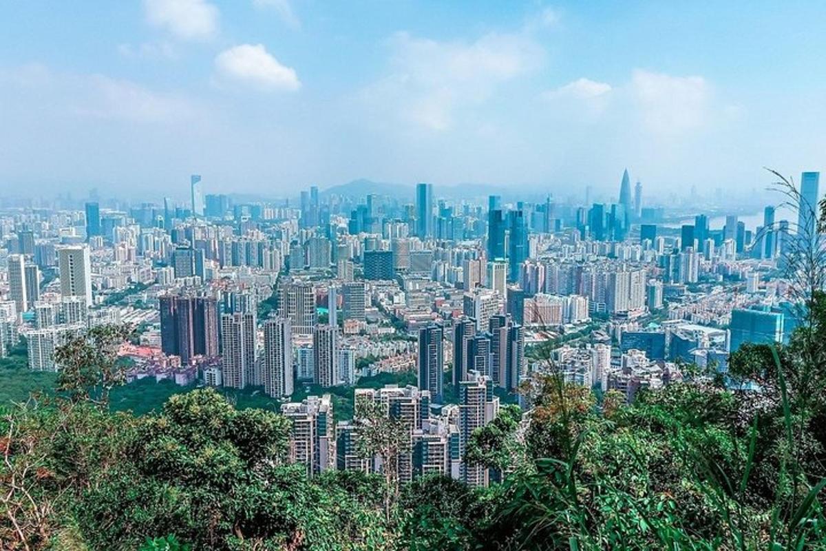 a view of a large city with many tall buildings