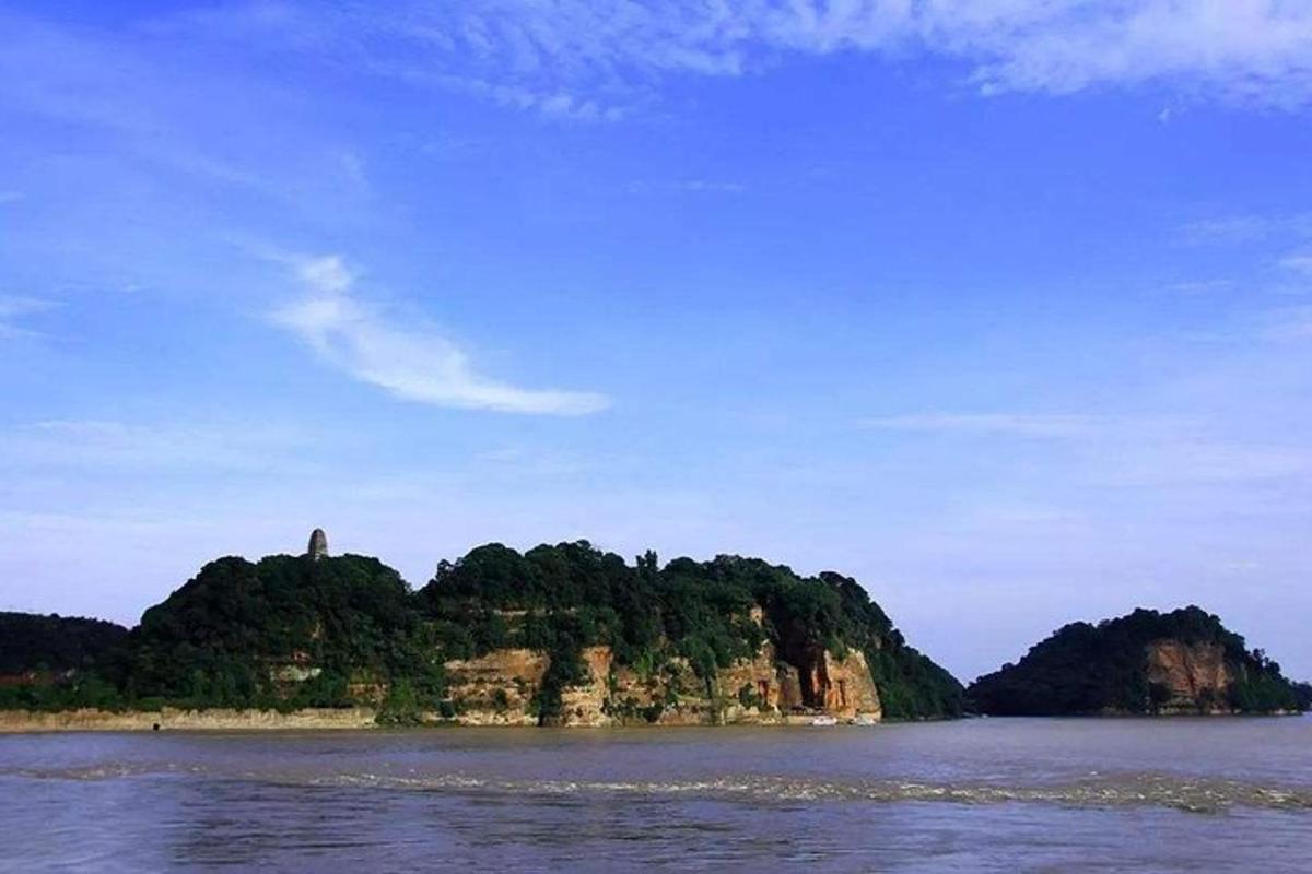 a small island in the middle of a body of water