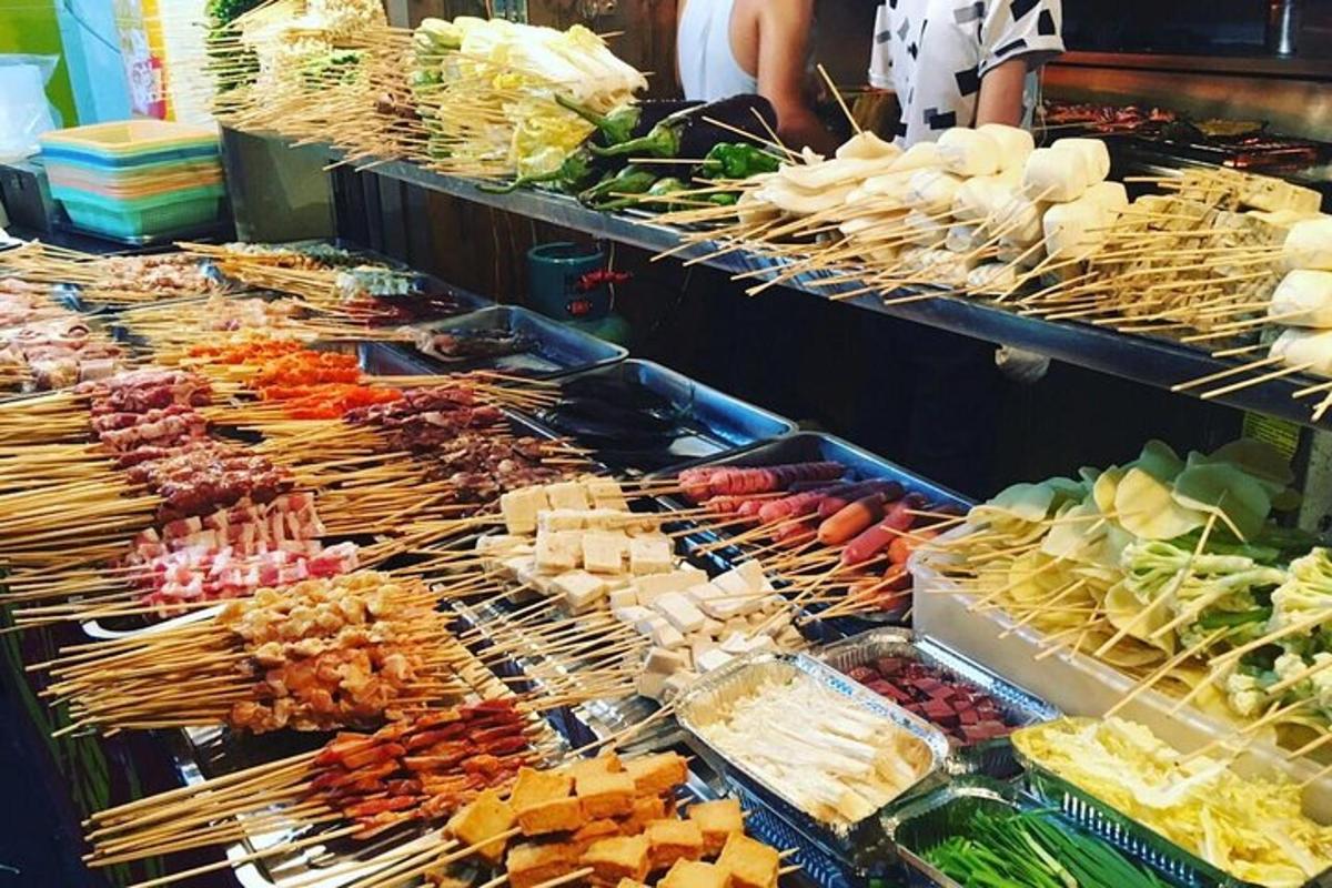 a buffet filled with lots of different types of food