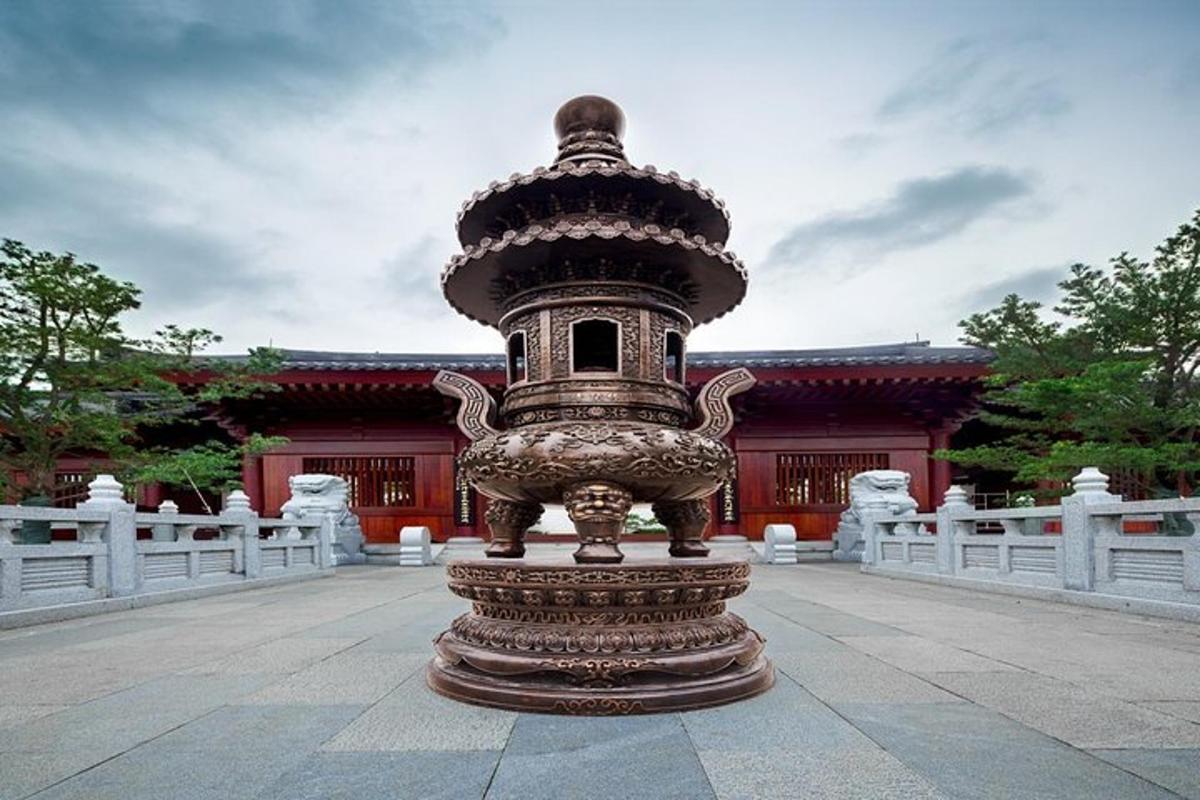 a small censer in front of a building