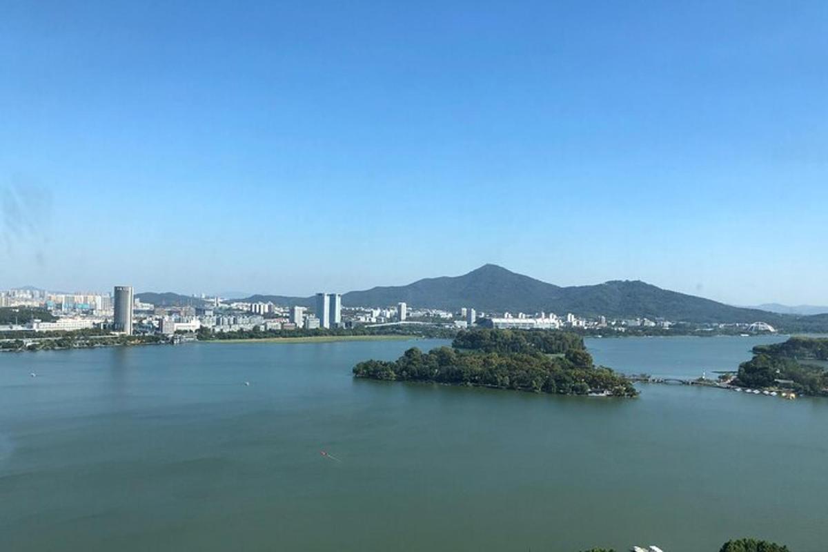 an island in the middle of a large body of water
