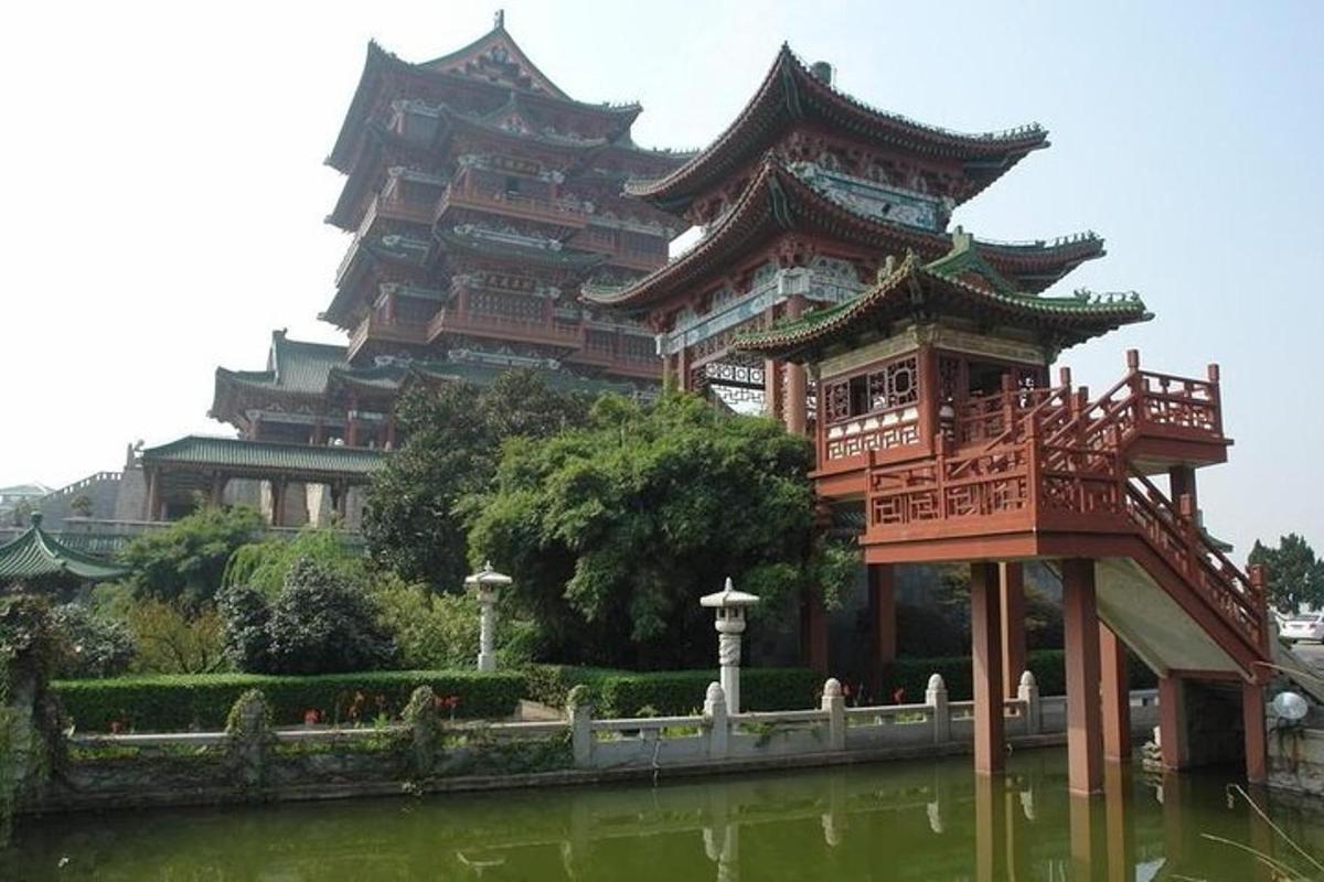a large building next to a body of water