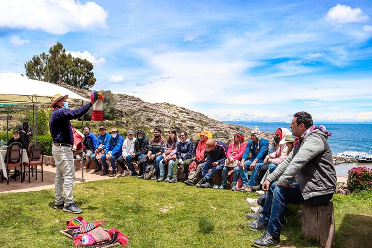 a man taking a picture of a group of people