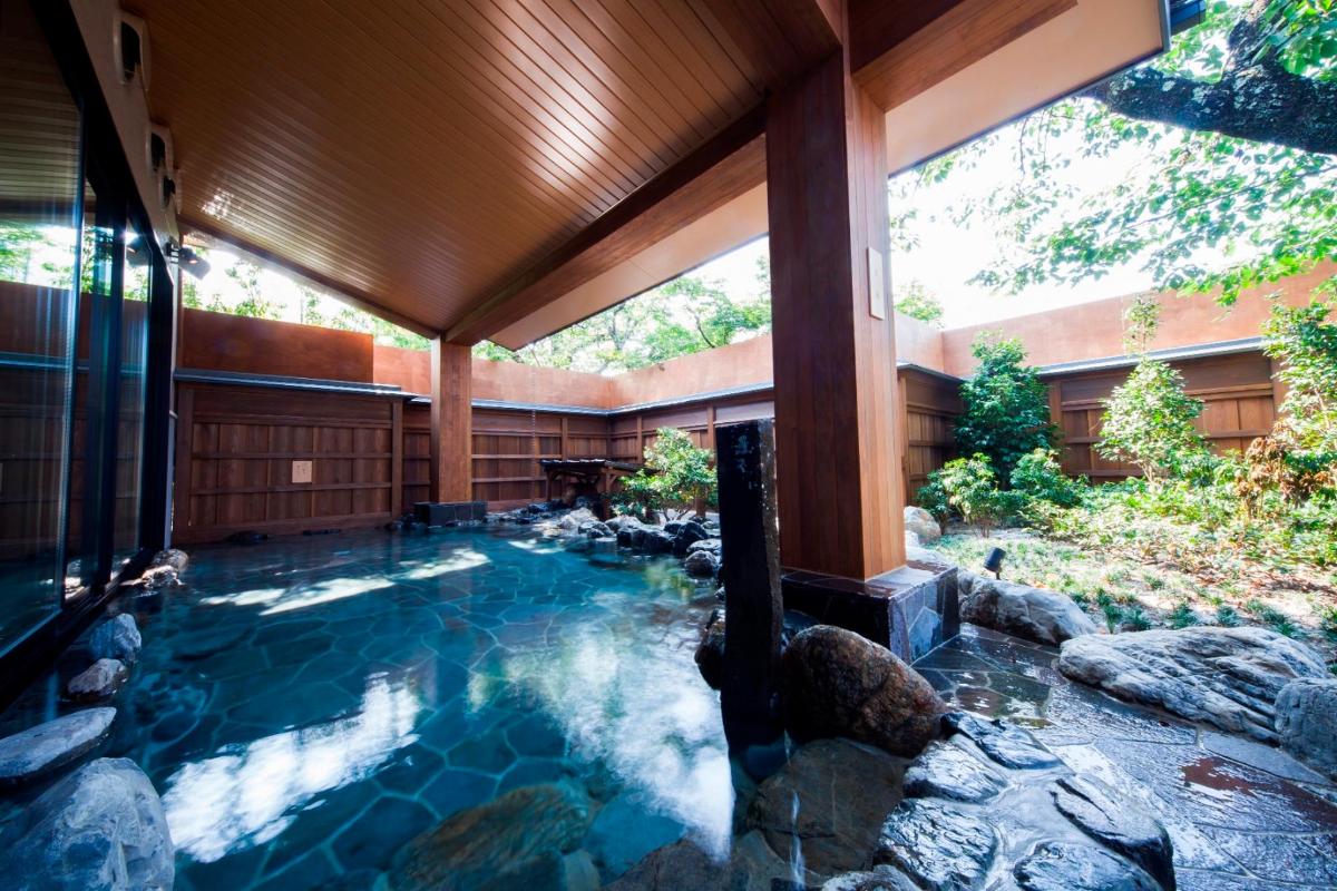 a swimming pool in the middle of a house