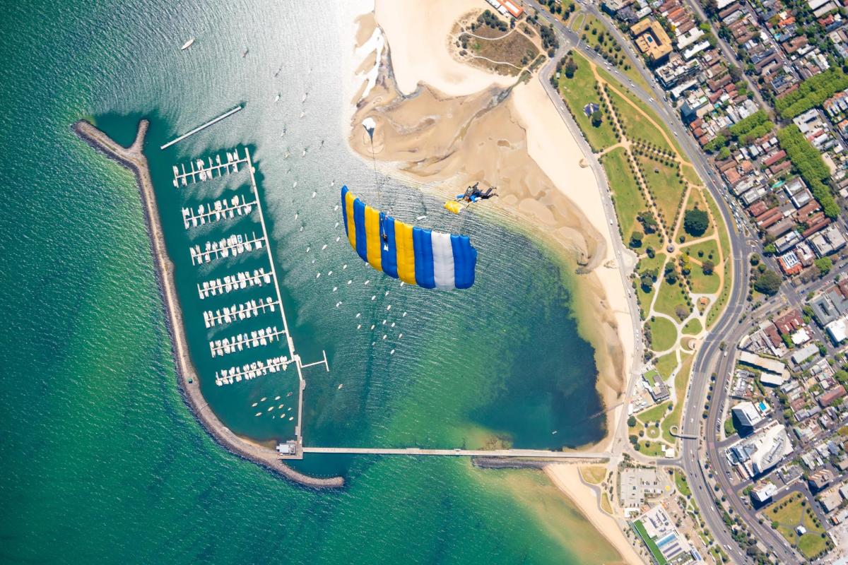 an aerial view of a large boat in the water