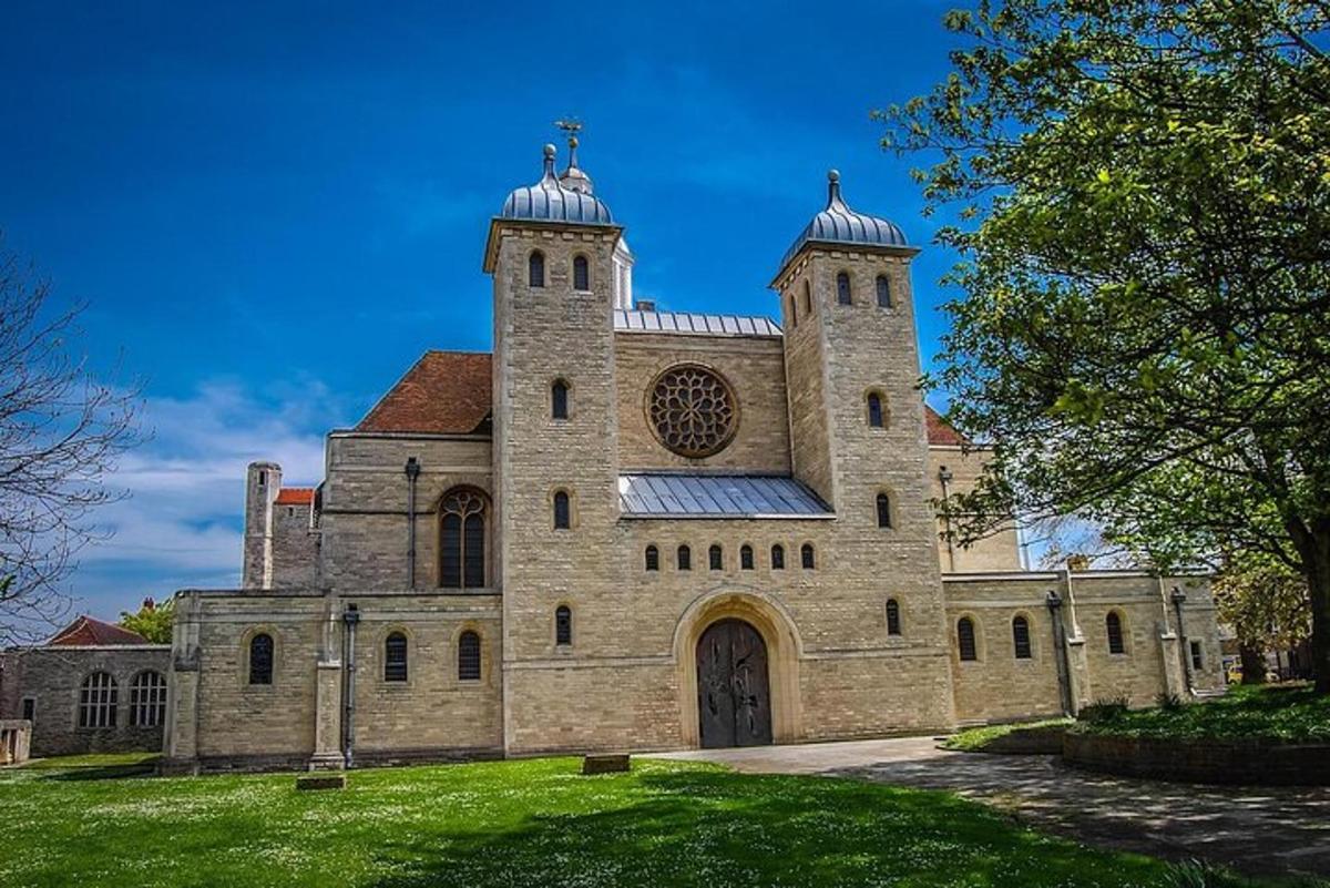 a large stone building with a tower on top