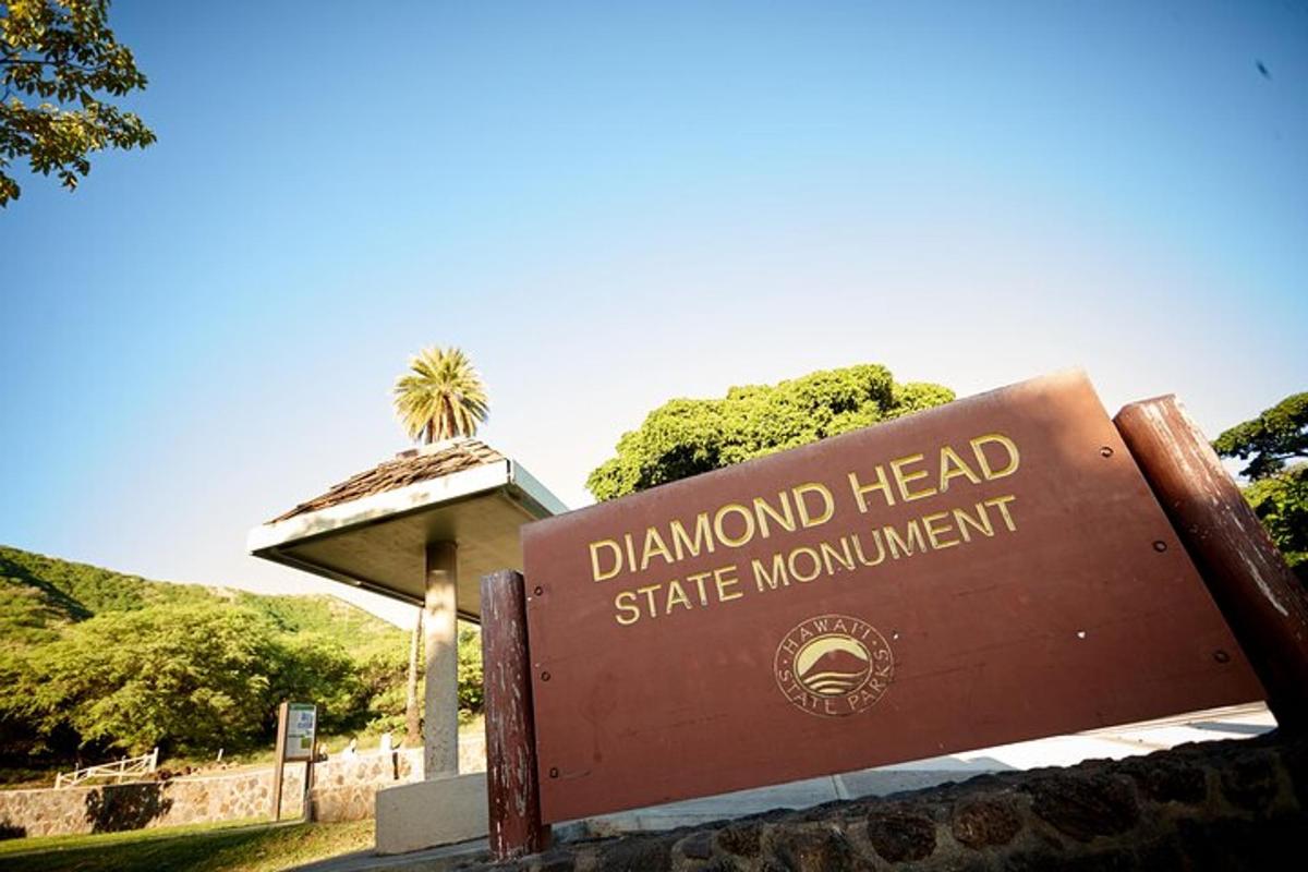 a sign at the dmg head state monument