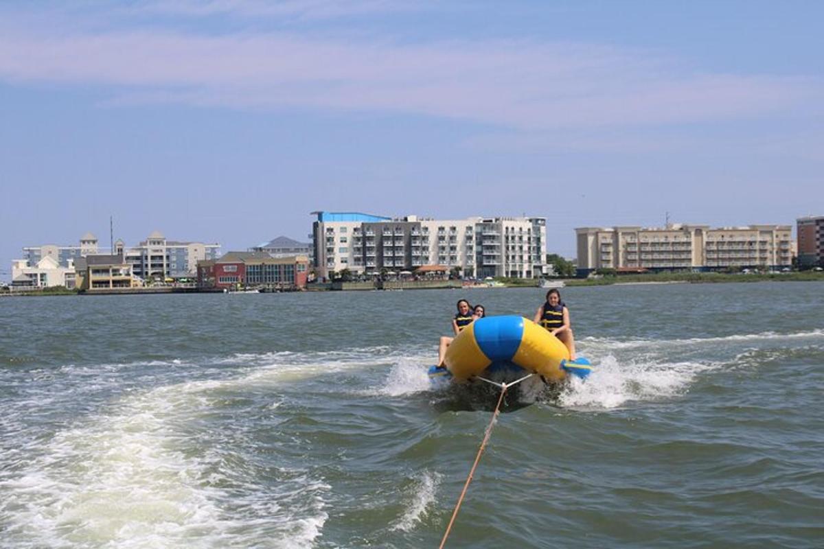 two people on a boat in the water