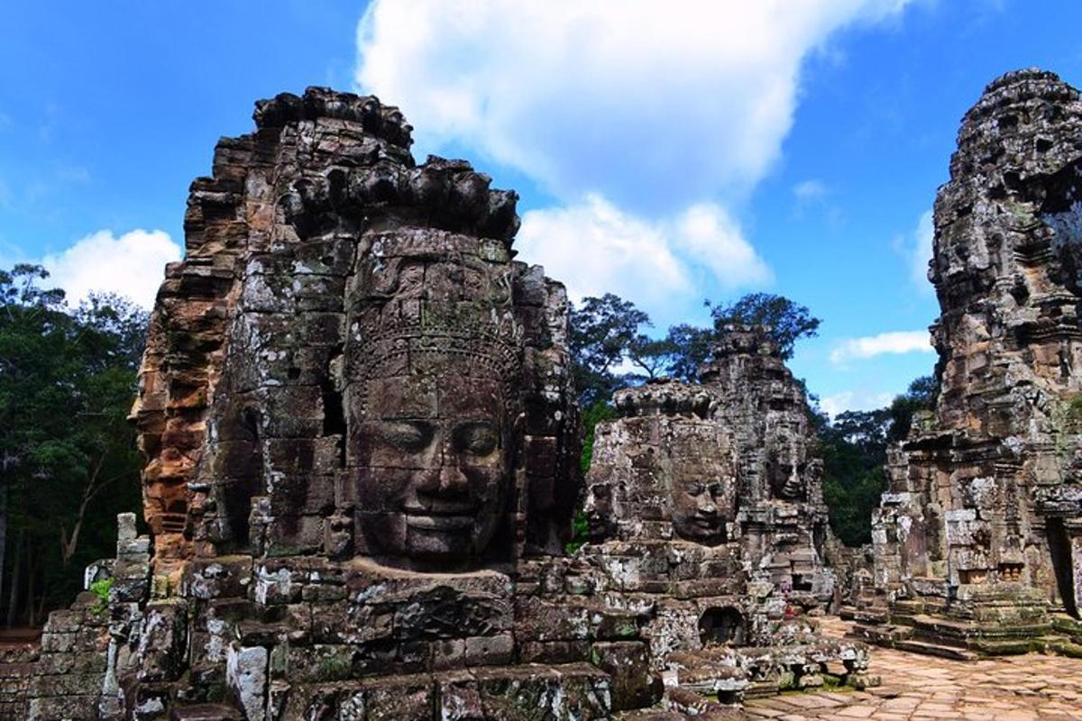 a stone building with a face on it
