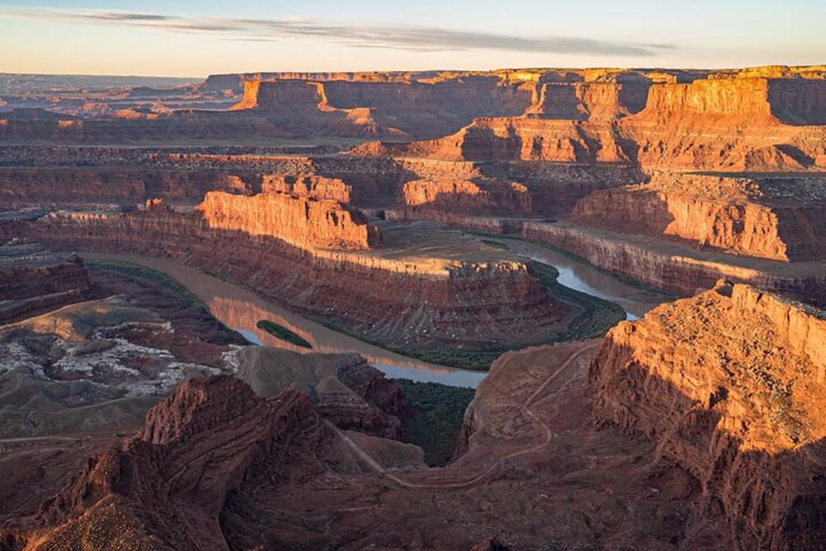 a view of the grand canyon at sunset