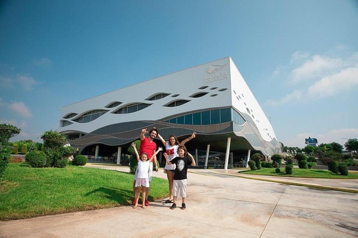 a group of people standing in front of a building
