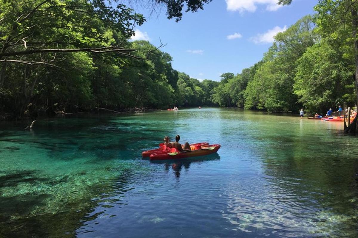 a group of people in a boat on a river