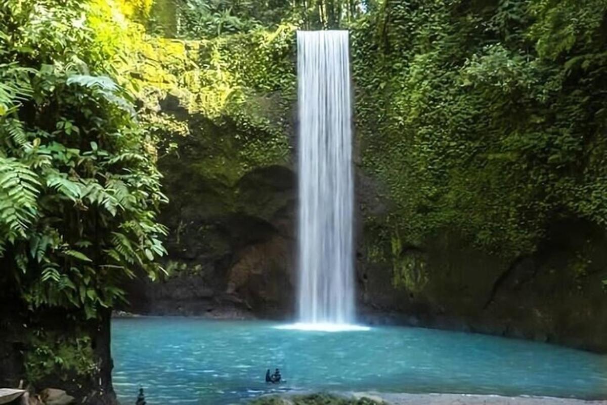 lukisan air terjun dalam kolam air