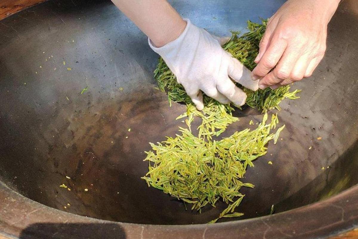 a person in a pot with some grass in