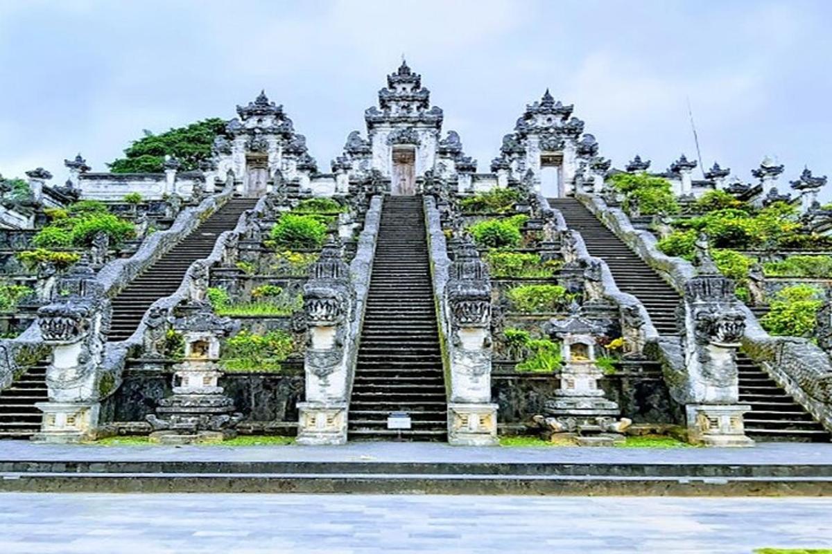 a set of steps leading up to a temple