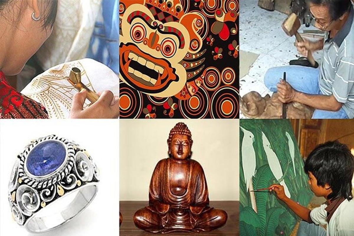 uma colagem de fotos de pessoas fazendo artes e ofícios