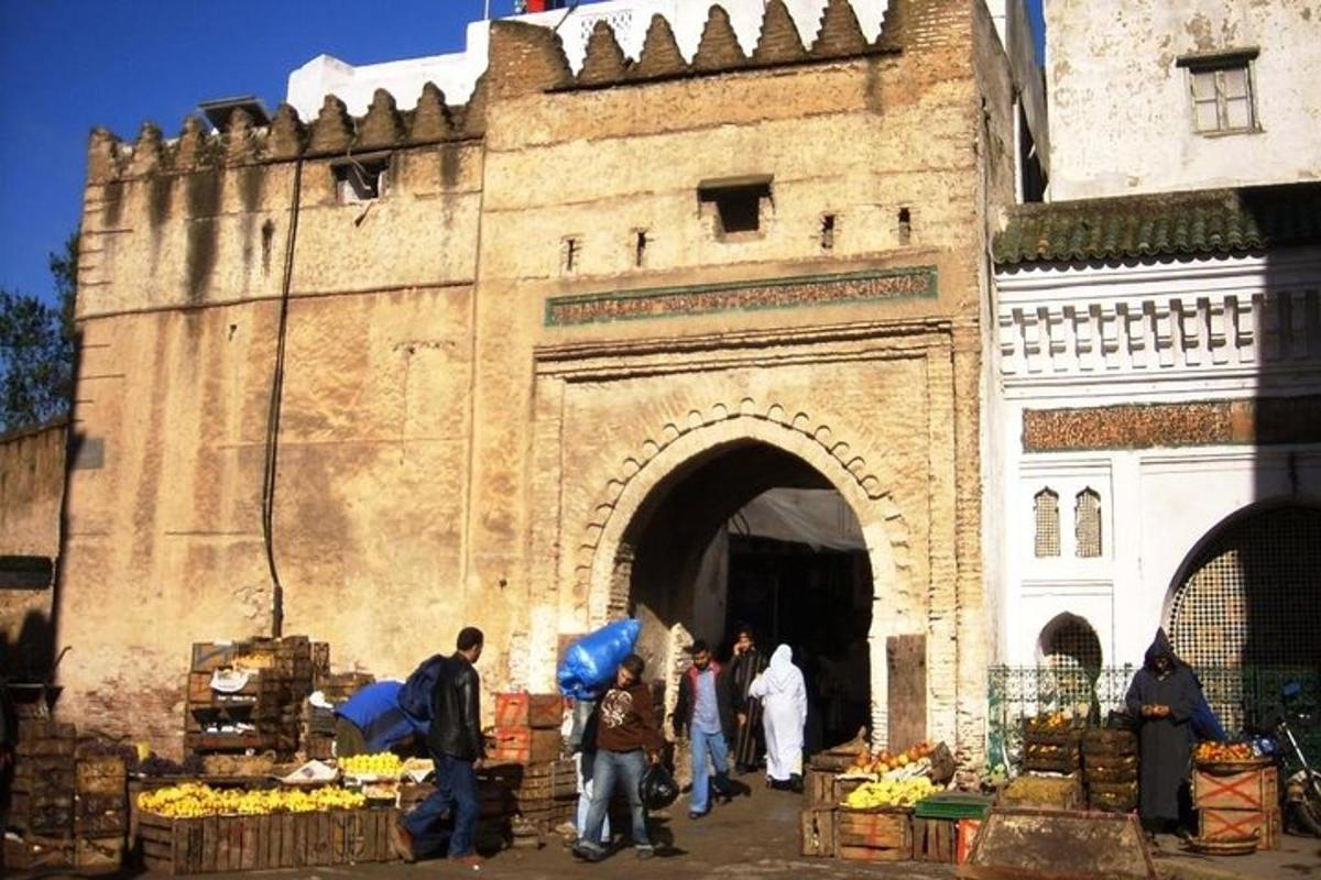 a group of people standing in front of a building