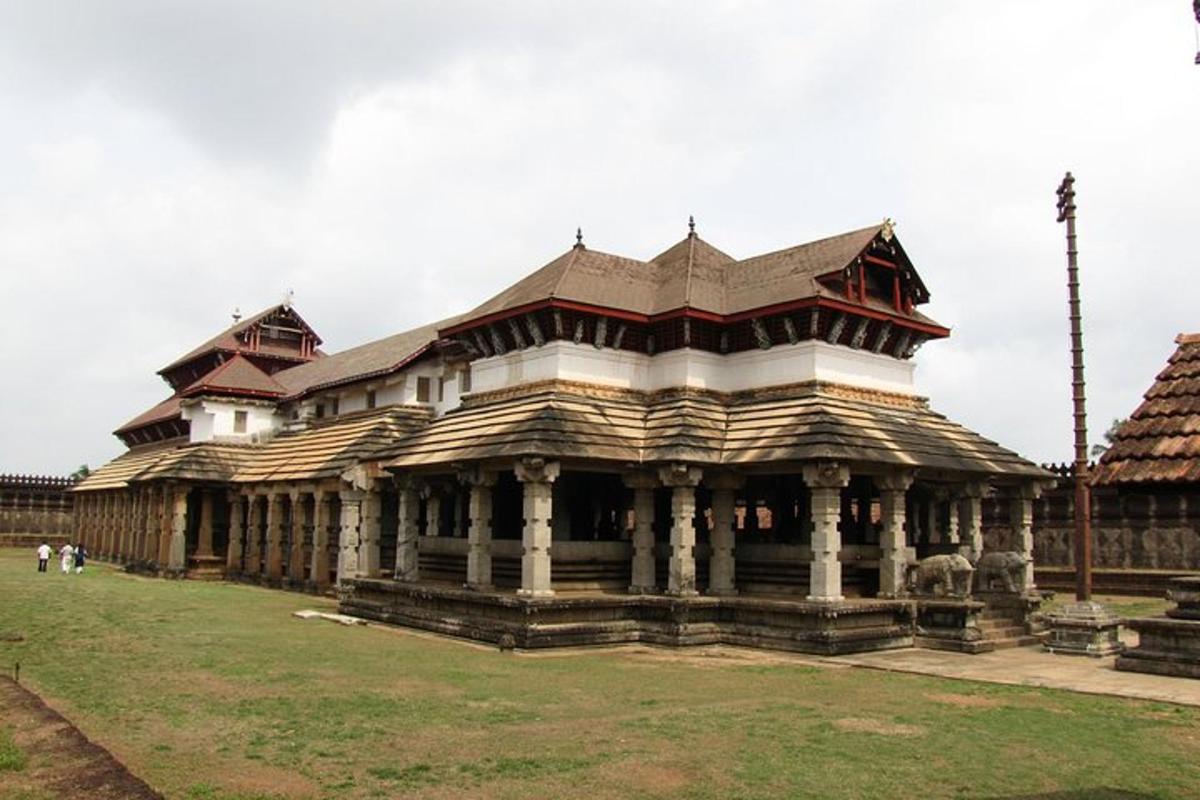 a large wooden building with a roof