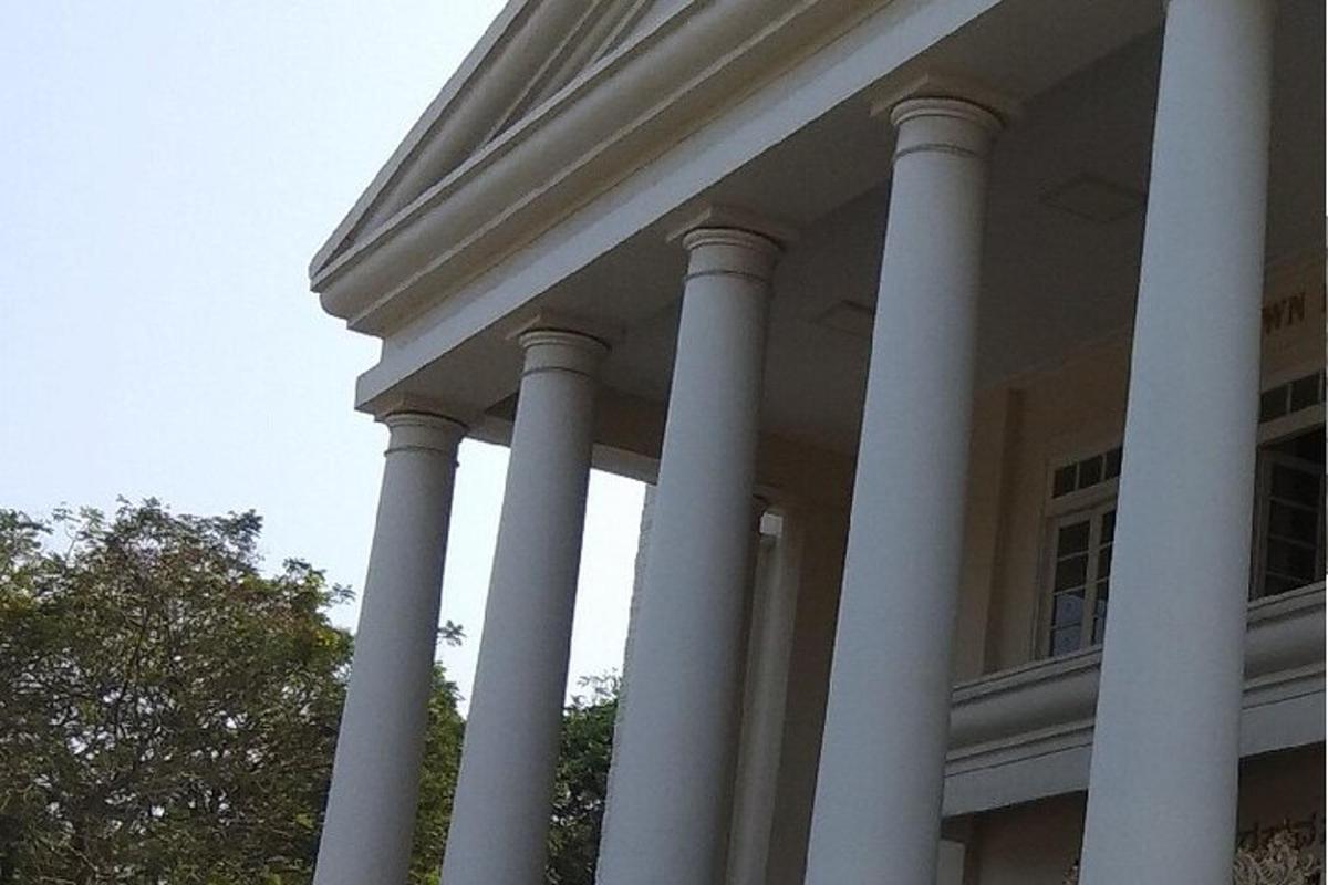 a large white building with white columns