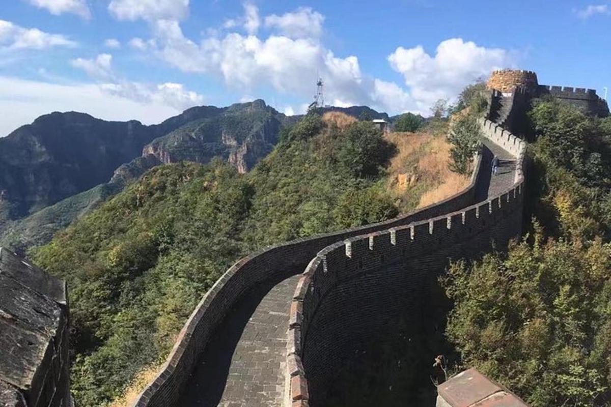 a view of the great wall of china