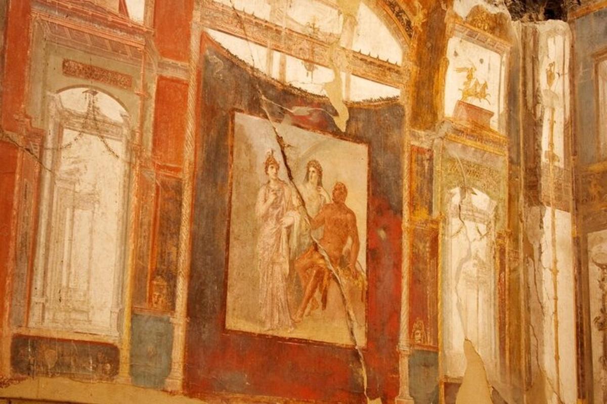 a painting on the wall of a building