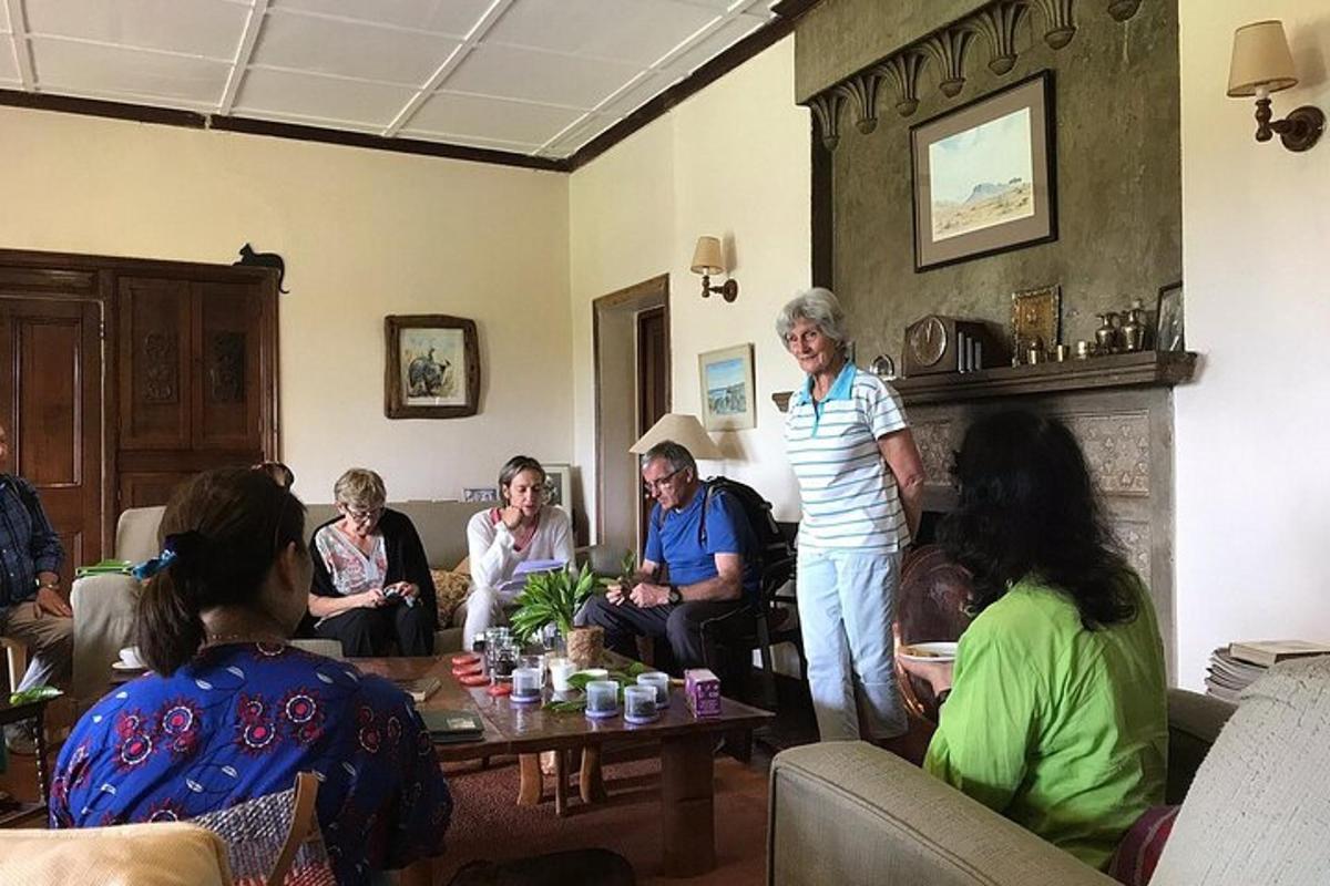 a group of people sitting in a living room