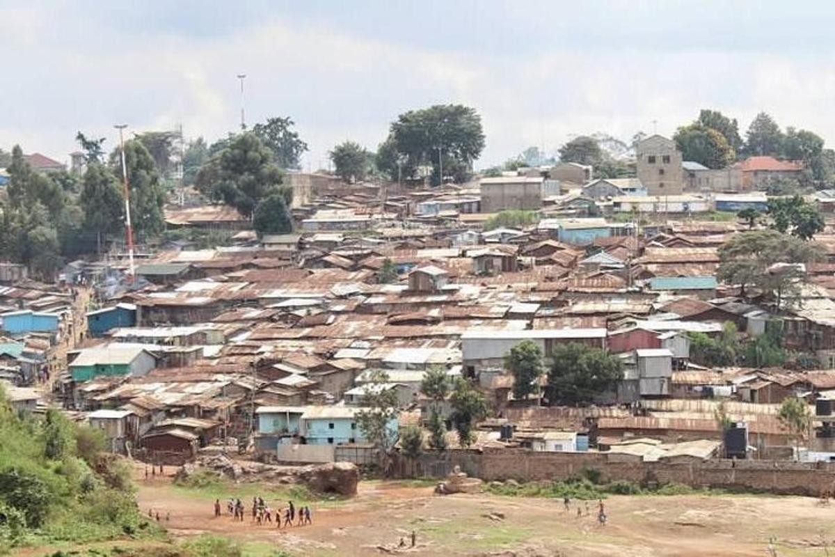 a large township with houses on a hill