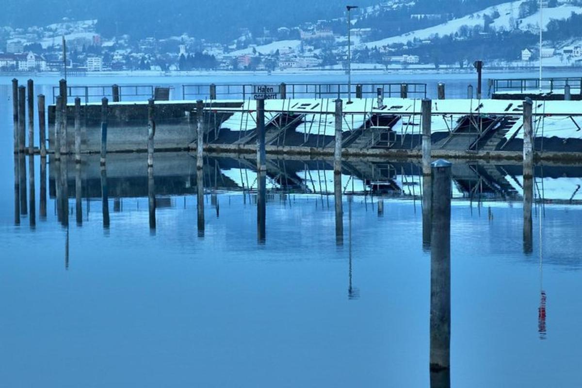a dock in the middle of the water