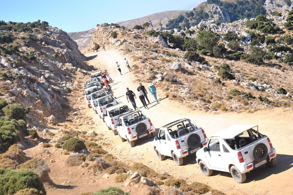 deretan kereta putih yang diletakkan di atas sebuah gunung